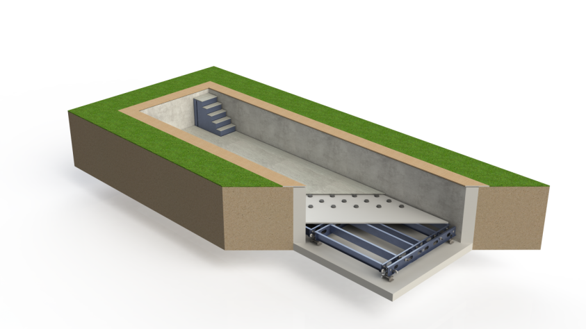 Doorsnede Onder m Gras